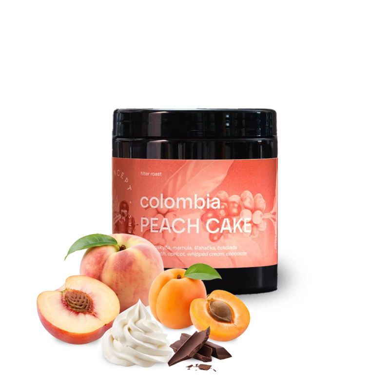 Výběrová káva Concept Coffee Roasters Kolumbie PEACH CAKE