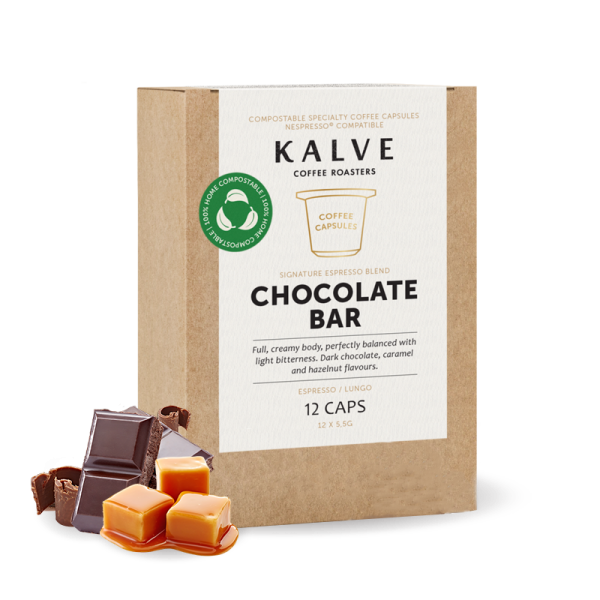 Výběrová káva Kalve Coffee Roasters CHOCOLATE BAR ESPRESSO blend - kapsle 12 ks/bal