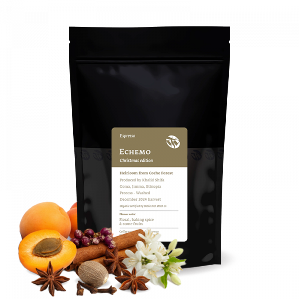 Výběrová káva Tim Wendelboe Etiopie ECHEMO - Vánoční espresso edice