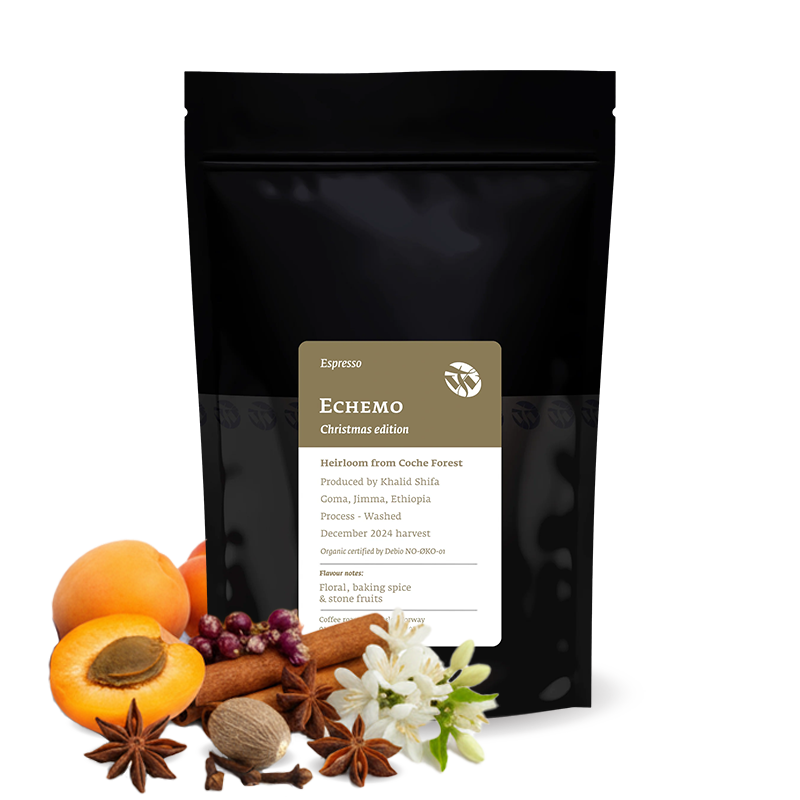Výběrová káva Tim Wendelboe Etiopie ECHEMO - Vánoční espresso edice