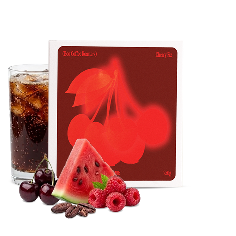 Výběrová káva Boo! Kolumbie CHERRY FIZZ - jarní osvěžující edice - 200g