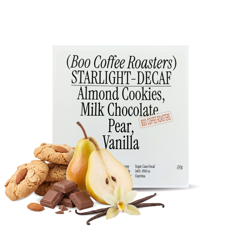 Výběrová káva Boo! Kolumbie STARLIGHT DECAF - bezkofeinová 