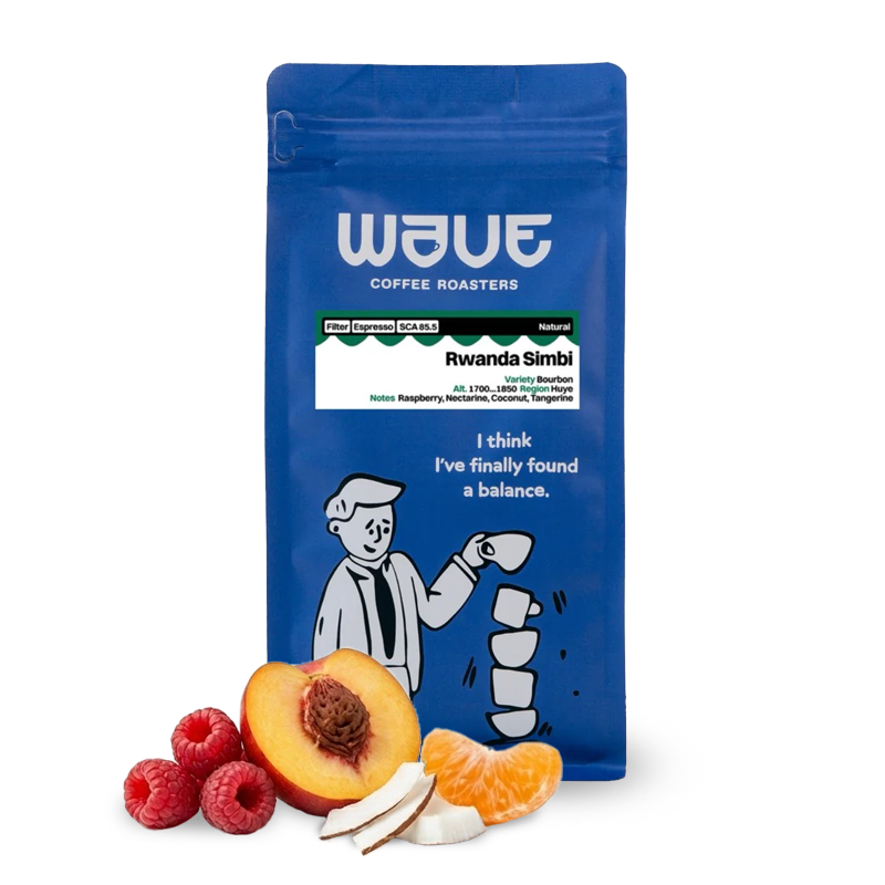 Výběrová káva Wave Coffee Roasters Rwanda SIMBI - espresso