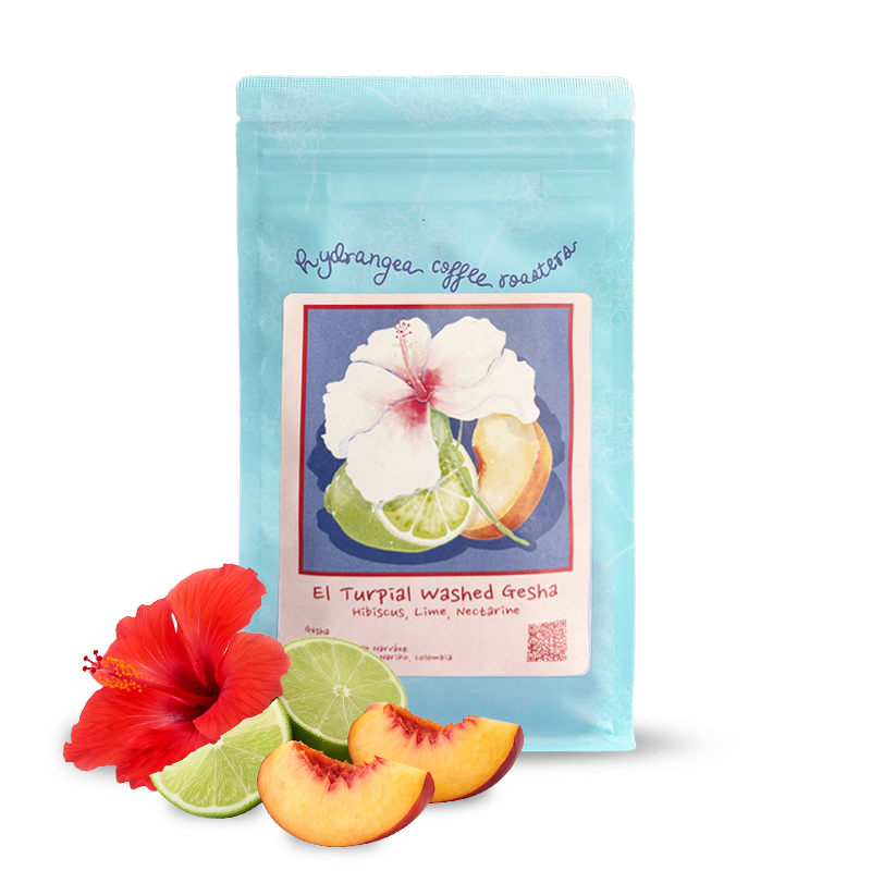Výběrová káva Hydrangea Coffee Roasters Kolumbie EL TURPIAL - gesha - 114 g