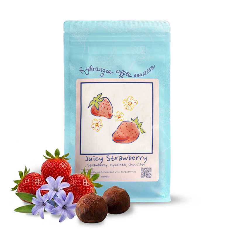 Výběrová káva Hydrangea Coffee Roasters Kolumbie JUICY STRAWBERRY - 114g