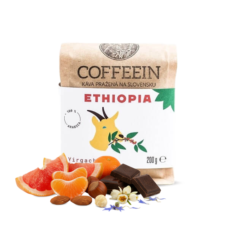 Výběrová káva Coffeein Etiopie YIRGACHEFFE 