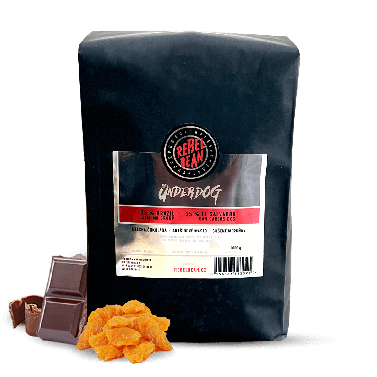 Výběrová káva Rebelbean THE UNDERDOG blend - 1000g